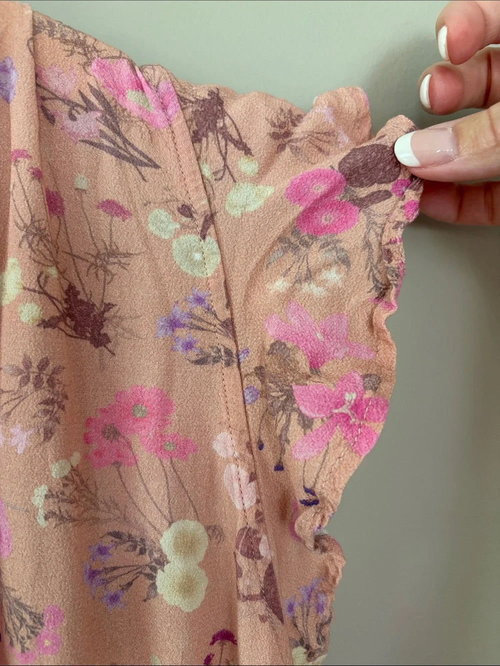 Spell & The Gypsy Wild Bloom Floral Mini Dress Medium Boho Pink Purple Ruffle